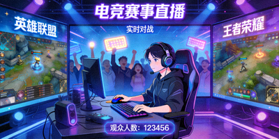 电竞赛事直播英雄联盟王者荣耀等热门游戏
